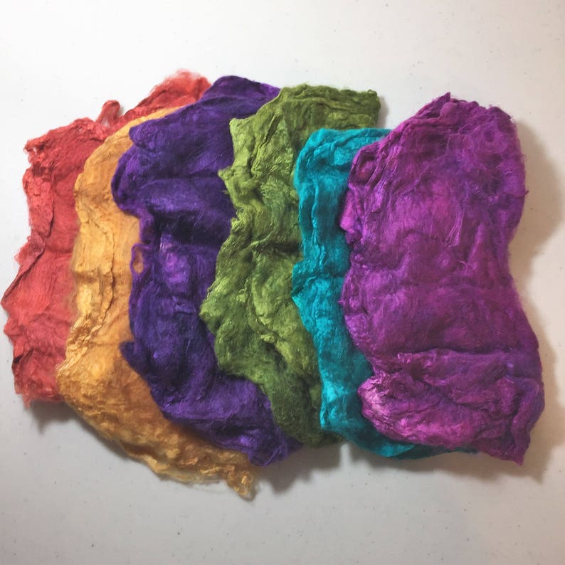 Silk Hankie Mawata Silk Wet Felting Supply Etsy