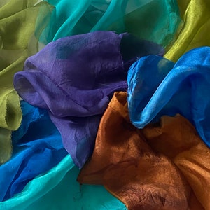 silk fabric scraps