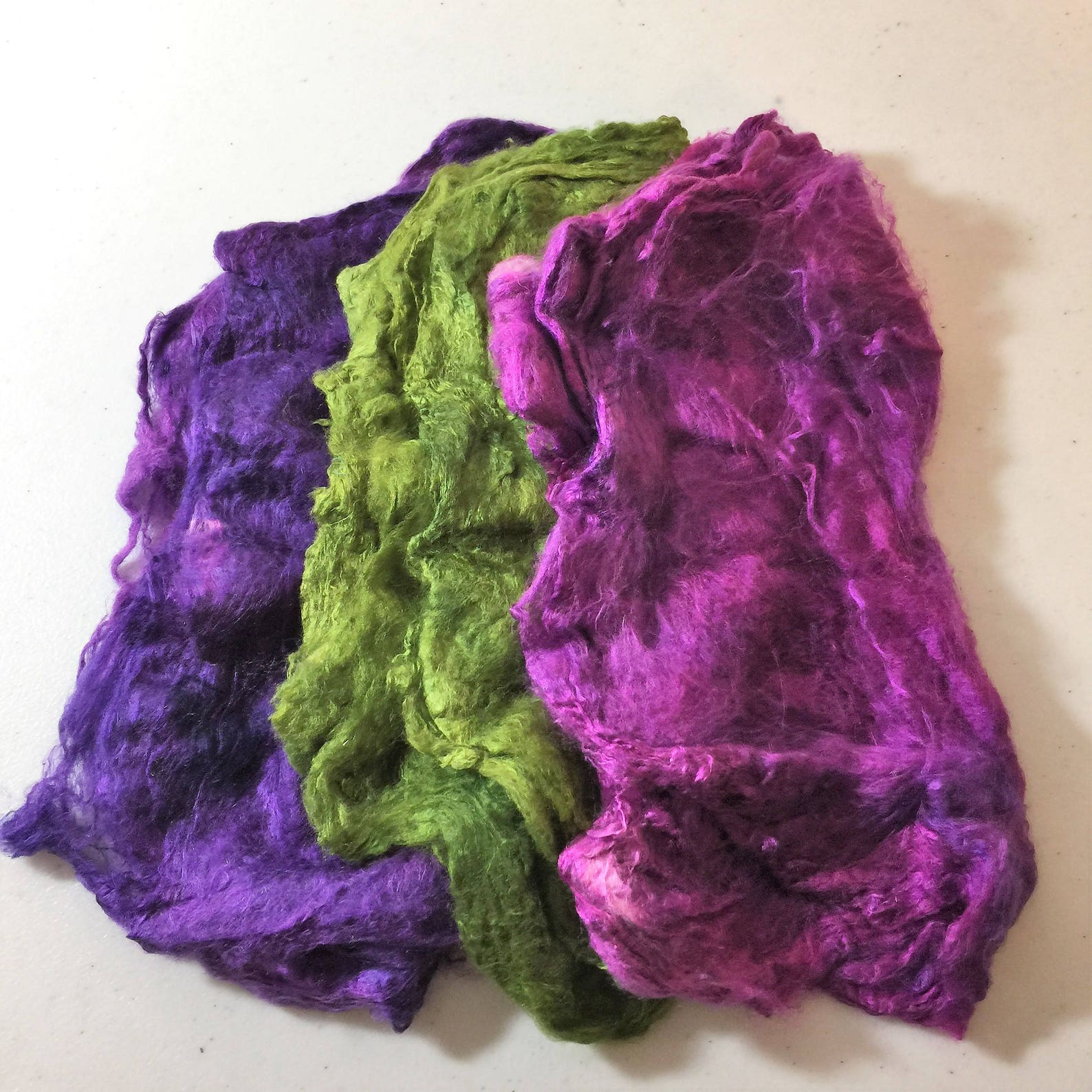 Silk Hankies Mawata Silk Felting Supplies Etsy
