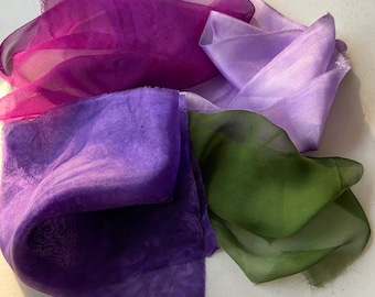 Silk fabric scraps, silk gauze