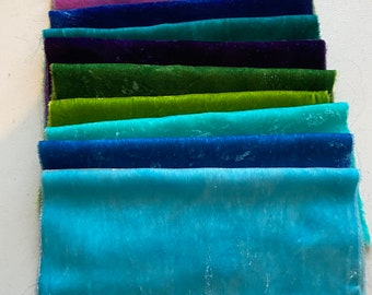 Silk Velvet Hand Dyed Fabric