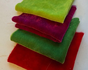 Silk Velvet fabric, hand dyed velvet