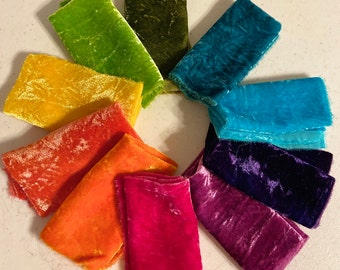 Silk Velvet Fabric Hand Dyed