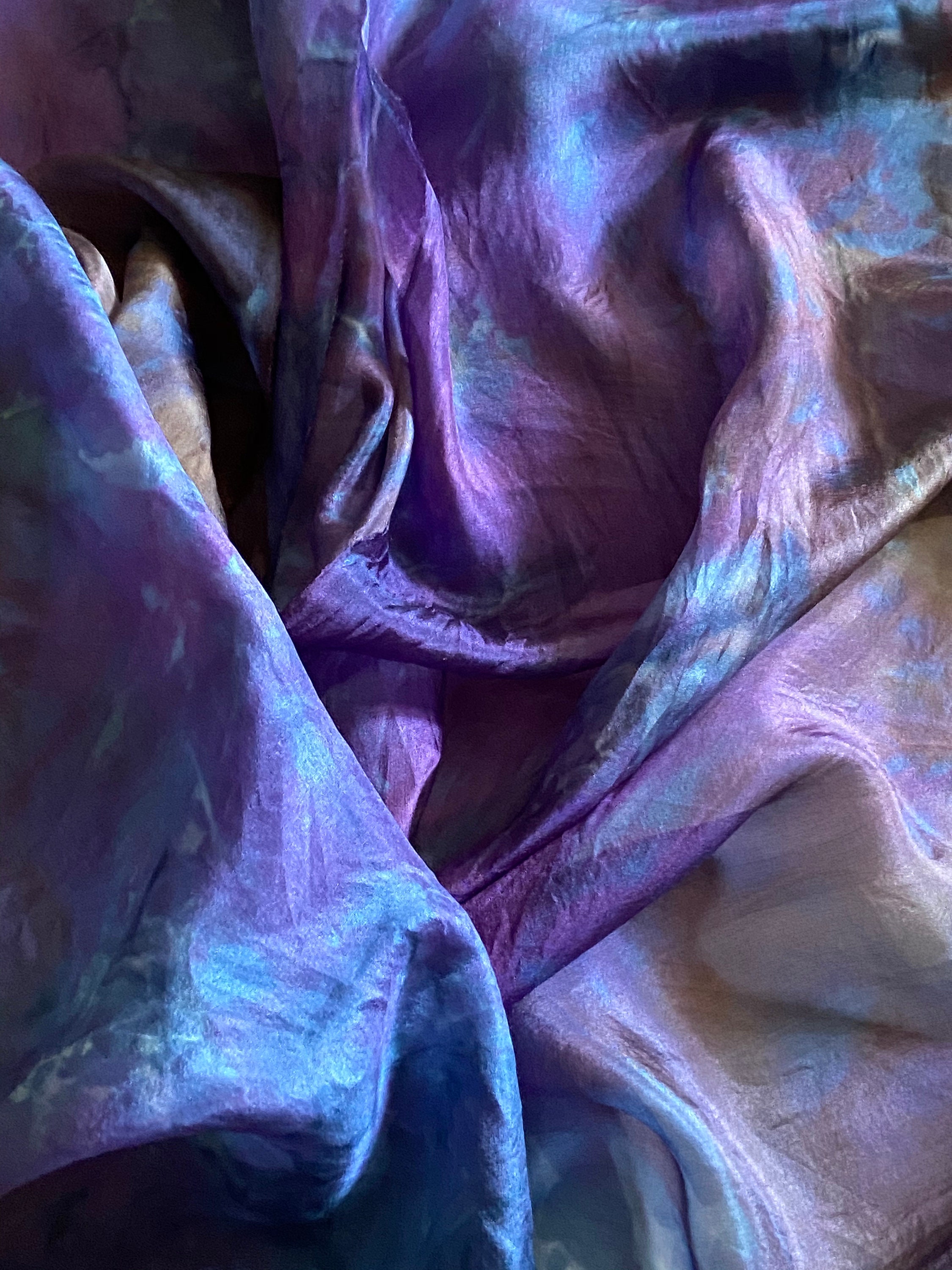 Silk Fabric Nuno Felting Scarf Hand Dyed Habotai | Etsy