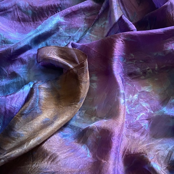 Silk Fabric, Nuno Felting Scarf, Hand dyed Habotai