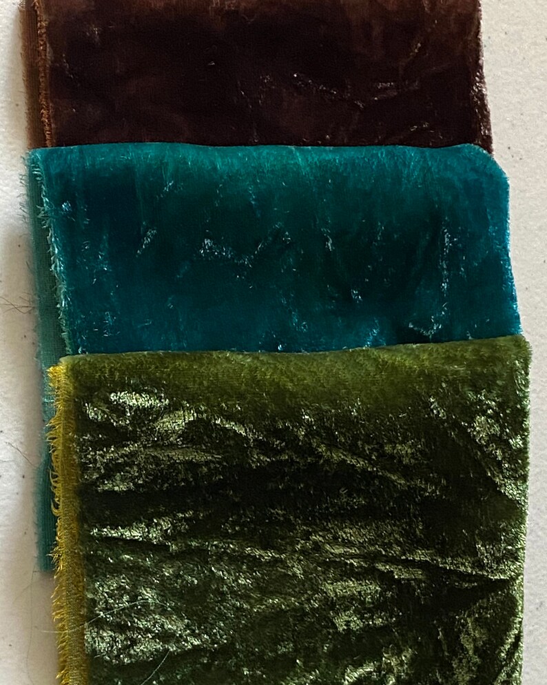 Velvet Hand Dyed Silk Velvet Fabric Etsy