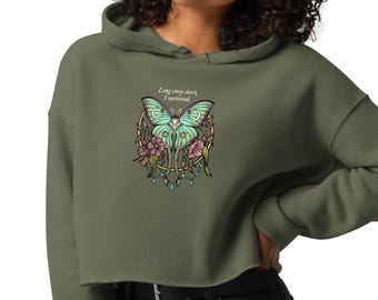 Long Story Short - Miss American Lyric - Crop Hoodie