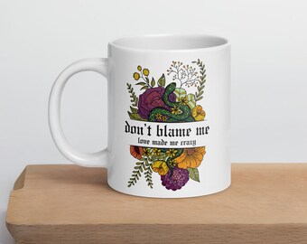 Don't Blame Me - Miss American Lyric Art - White glossy mug