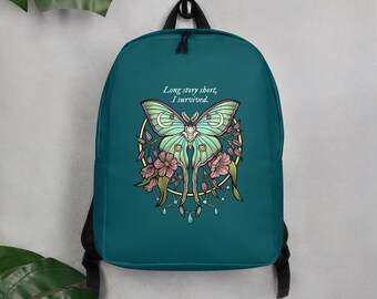 Long Story Short - TS Minimalist Backpack - Laptop & Secret Interior Pockets
