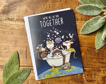 Phish // Bathtub Gin Greeting Card // Any occasion // Animal cards // Birthday Cards // Graduation Cards // Happy New Year