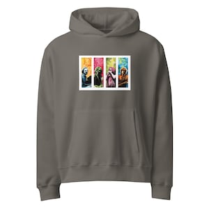 Phish Phunky-aquarel- extra grote, gezellige, zware hoodie