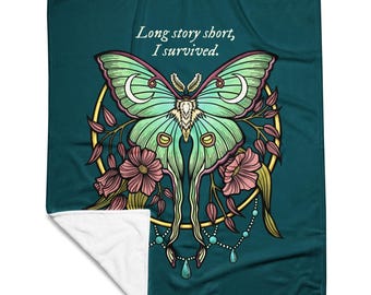 Long Story Short - Silky Throw Blanket - Miss Americana Lyric