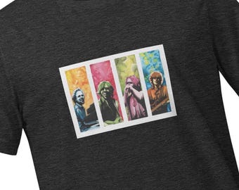 Phish Unisex Tee: Original Watercolor Art - Heathered Unisex T-Shirt