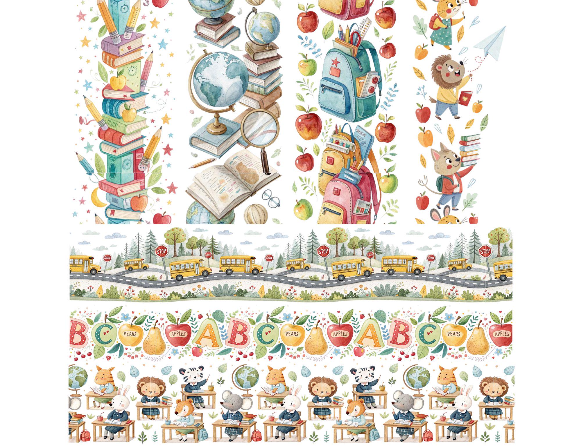 School border template - Etsy Österreich, image size:2000x1545