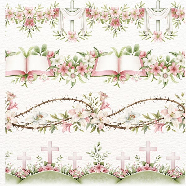 Christian Easter Border - Etsy
