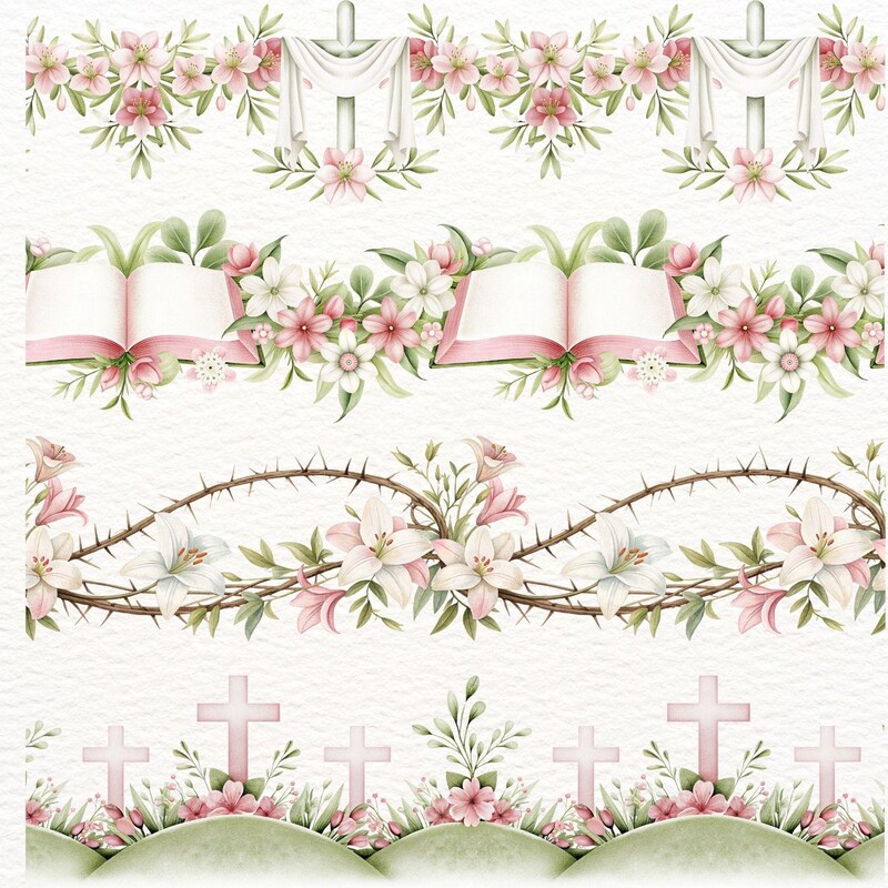 Christian Easter Border - Etsy