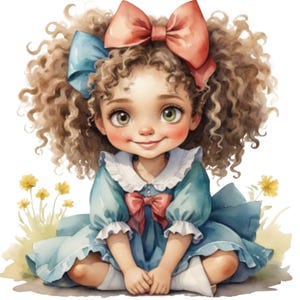 14 Speelse Kleine Meisjes Clipart, Leuke en Speelse Illustraties, speelse meisjes, speelse illustraties, grappige meisjes, schattige meisjes, kinderclipart