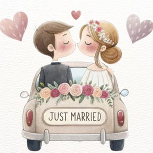 19 気まぐれな結婚式のカップルのクリップアート PNG |かわいい新郎新婦のイラスト |水彩画の結婚式、気まぐれな結婚式のアート、かわいい結婚式のカップル
