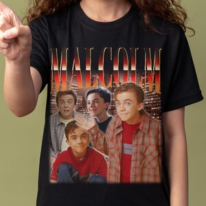 Maglietta Malcolm - Regalo vintage personalizzato per lui/lei. Malcolm al centro