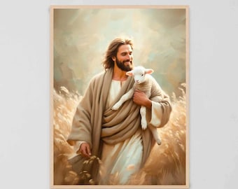 救主 キリスト畵傳 （救主キリスト画伝） 救世主イエス、キリスト教絵画、イエスと子羊、イエスの壁画、LDS