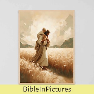 A Field Trip, Modern Christian Art, Jesus with Boy, Jesus Art, LDS Prints, Bible Art, Jesus with Children, Jesus Art Prints, Christian Art