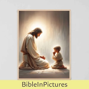 Find Him | Christian Poster | Jesus with Boy | Christian Picture | Christ with Children | LDS Prints | Religious Art | Christ Art
