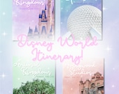 Orlando WDW Theme Park Editable Itinerary on Canva - 4 Parks Digital Download