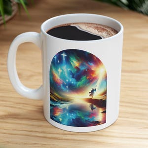 Psalm 23 Daily Prayer Mug, Christian Daily Reminder Coffee Cup, Daily Meditations Church Group Gift Tea Cup, Christian Friend Present