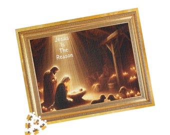 Nativity Scene Puzzle: Religious Christmas Family Activity