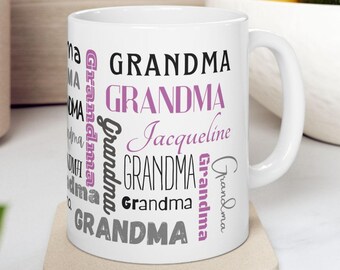 Personalized Grandma Coffee Mug: Mother's Day Gift, Custom Name