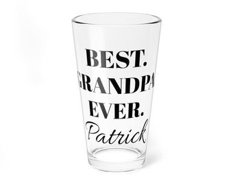 Personalized Grandpa Mixing Glass, Father's Day Gift