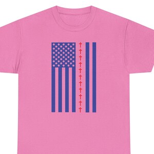 Classic Christian USA Flag T-Shirt, Jesus Patriotic Graphic Tee, America Flag Shirt, Fourth of July Shirt, Memorial Day Family Apparel