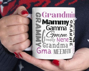 Grandma Nicknames Coffee Mug, Mother's Day Gift