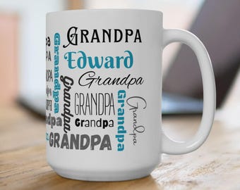 Personalized Grandpa Coffee Mug, Father's Day Gift