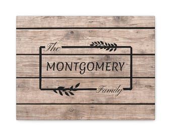 Personalized Family Name Canvas Print Wall Art