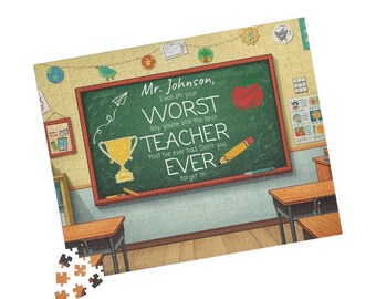 Funny Personalized Teacher Puzzle: Worst Teacher Ever Gift
