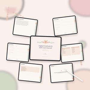 Digital Gratitude & Self-Care Journal 2026, Undated Wellness Journal for GoodNotes iPad and Notability | Daily Gratitude, Affirmations