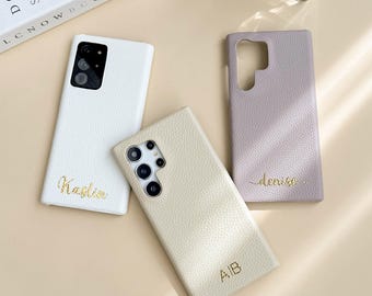 Personalized Leather Galaxy S26 S25 Phone Case