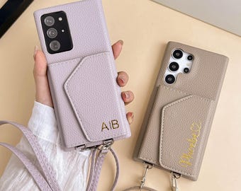 Leather Crossbody Wallet Phone Case:  Galaxy S26 S25 S24 FE Ultra
