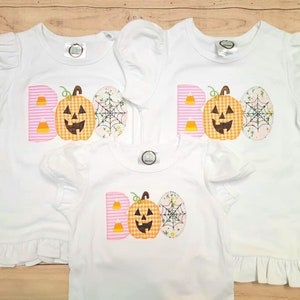 Halloween BOO appliqué shirt