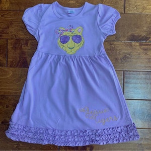 LSU Tigers football applique dress