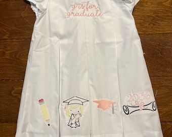 G is for Graduate Graduation Pleat School Dress