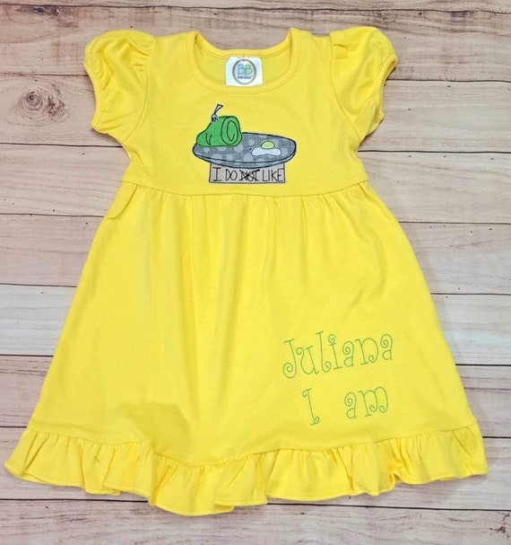 green eggs and ham dress Amazon.com: Dr. Seuss Green Eggs & Ham Sandwich Board Costume for Kids &  Adults : elope: Clothing, Shoes & Jewelry
