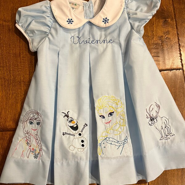 Frozen Blue Dress Etsy
