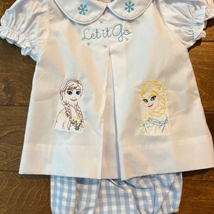 Frozen Inspired Embroidered Pleat Set