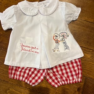 Toy story embroidered pleat set