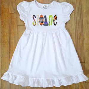 Halloween Name Appliqué Shirt or Dress