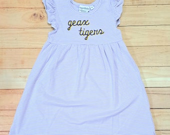 LSU Tigers football embriodered dress