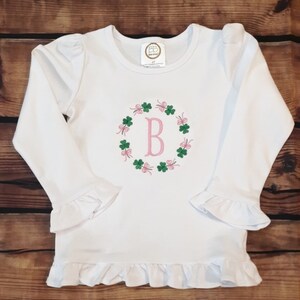 St. Patrick’s Day monogram shamrock shirt