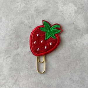 Strawberry Planner Clip, Paper Clip Planner Clip, Accessory For Planners, Organizer Clip, Book  Mark, Paper Clip